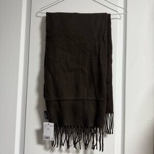 H&M Dark Brown Fringe Scarf